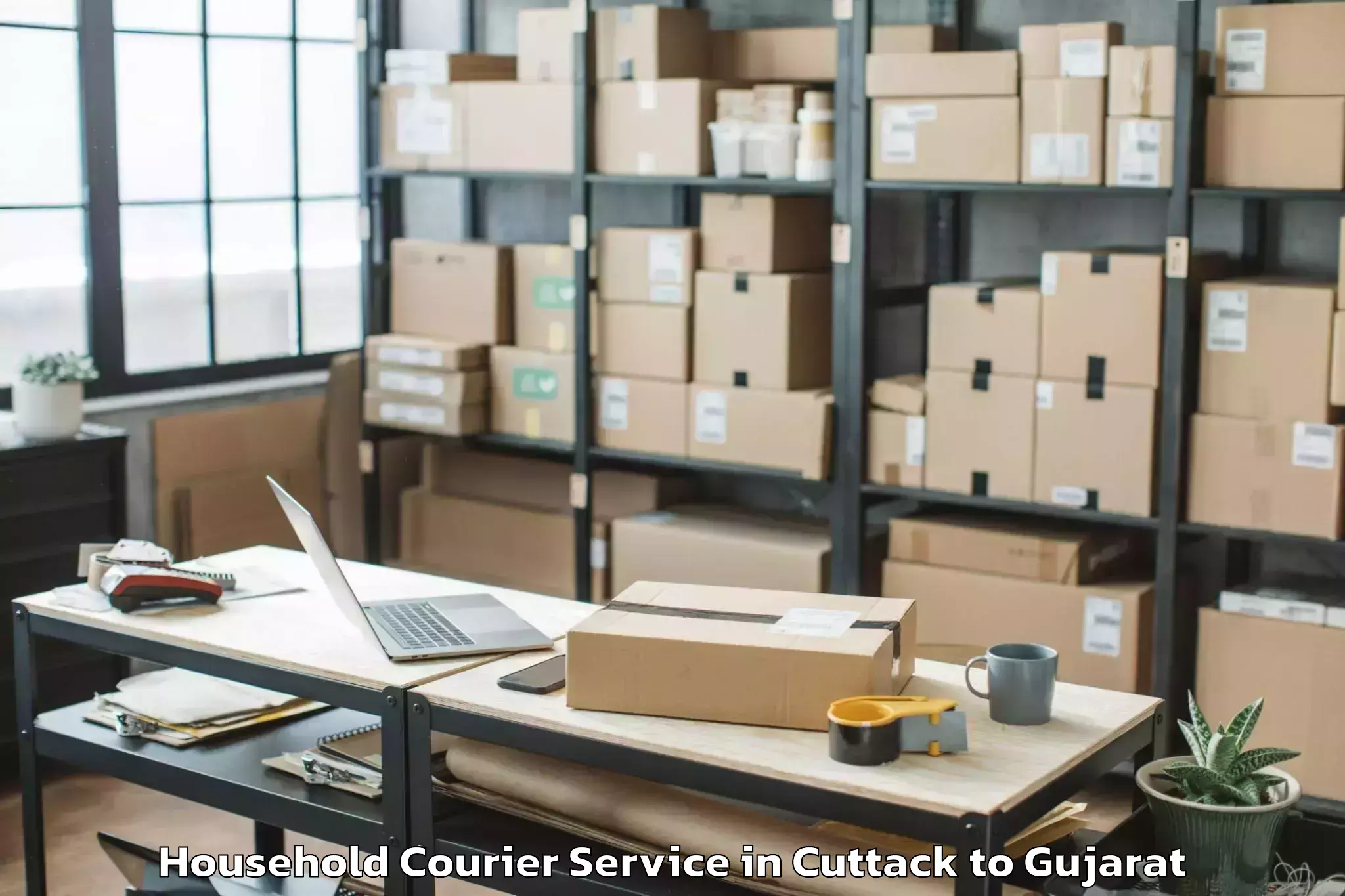 Trusted Cuttack to Gandevi Household Courier